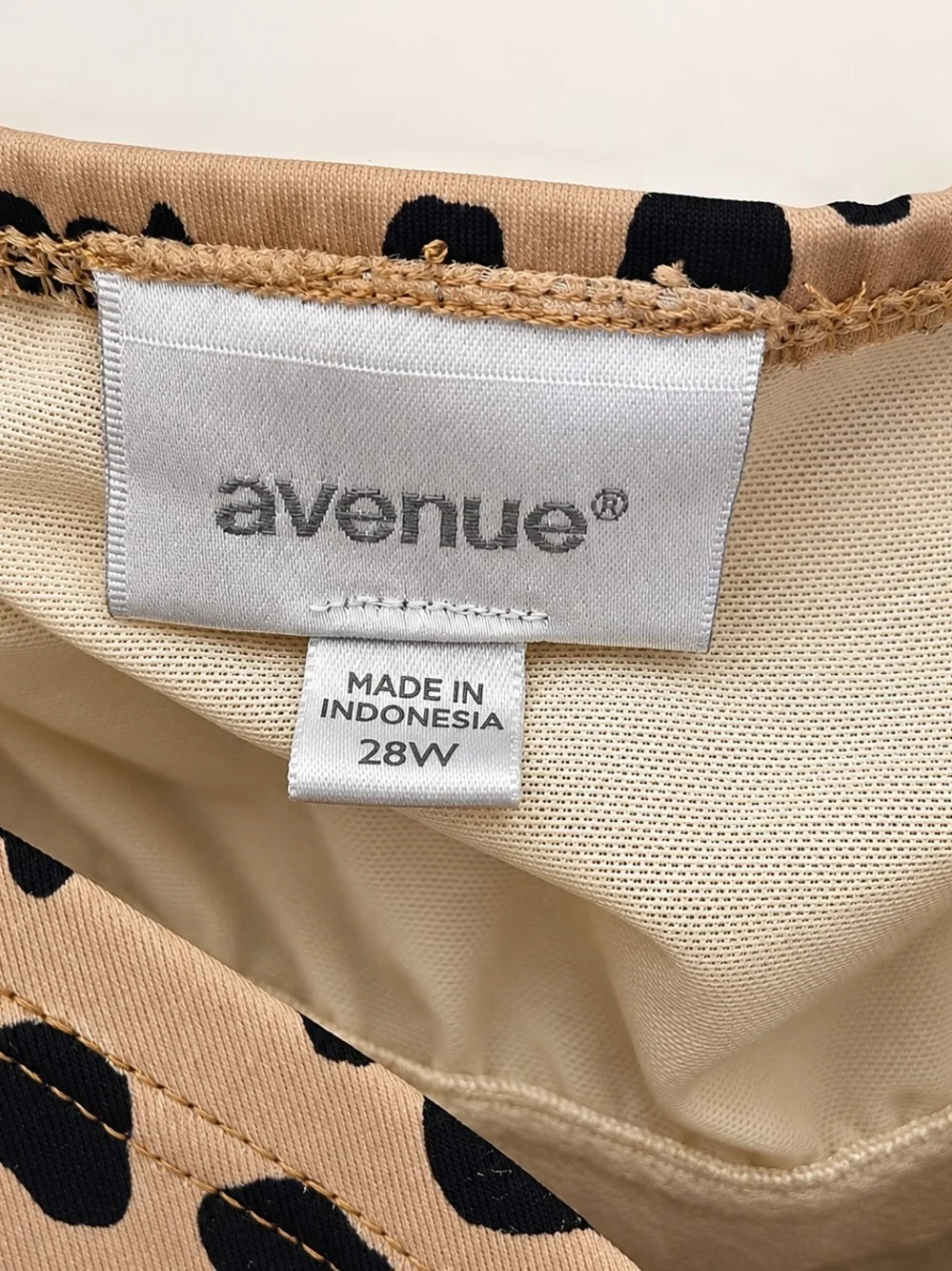 Avenue Leopard Print Handkerchief Hem Tankini Swim Top Plus Size 28W
